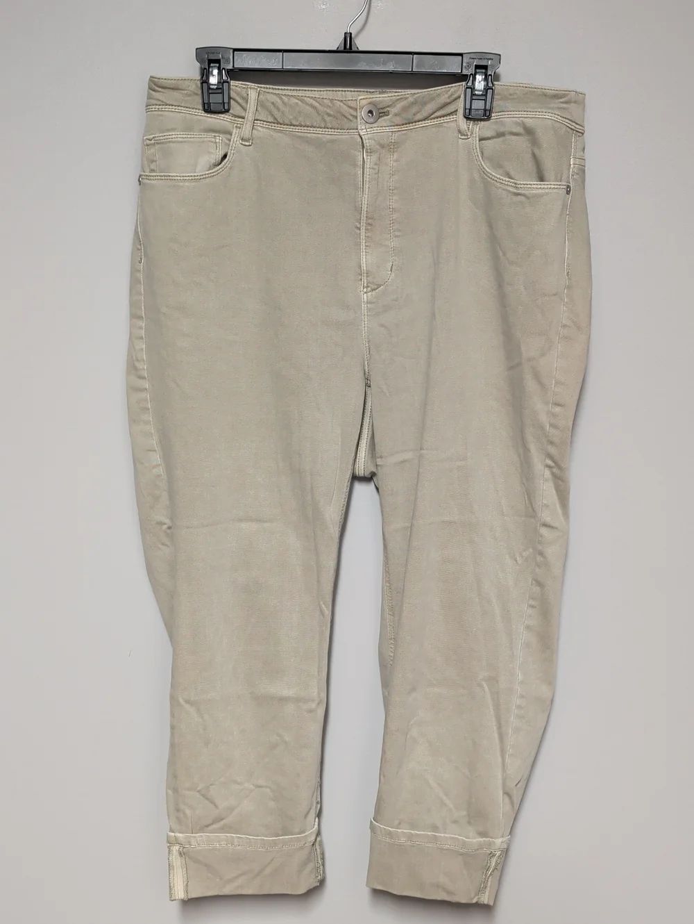 J. Jill Cropped Beige Women's Jeans - Classic Ankle Length